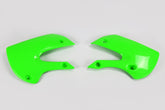 UFO Radiator Covers KX65 01-25 KLX110 01-09 - Green